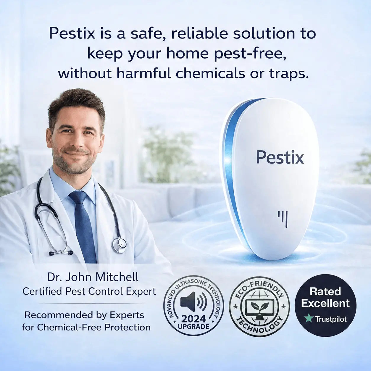 Pestix™ 2026 Upgraded Pest Repeller - Banish Bed Bugs For Good