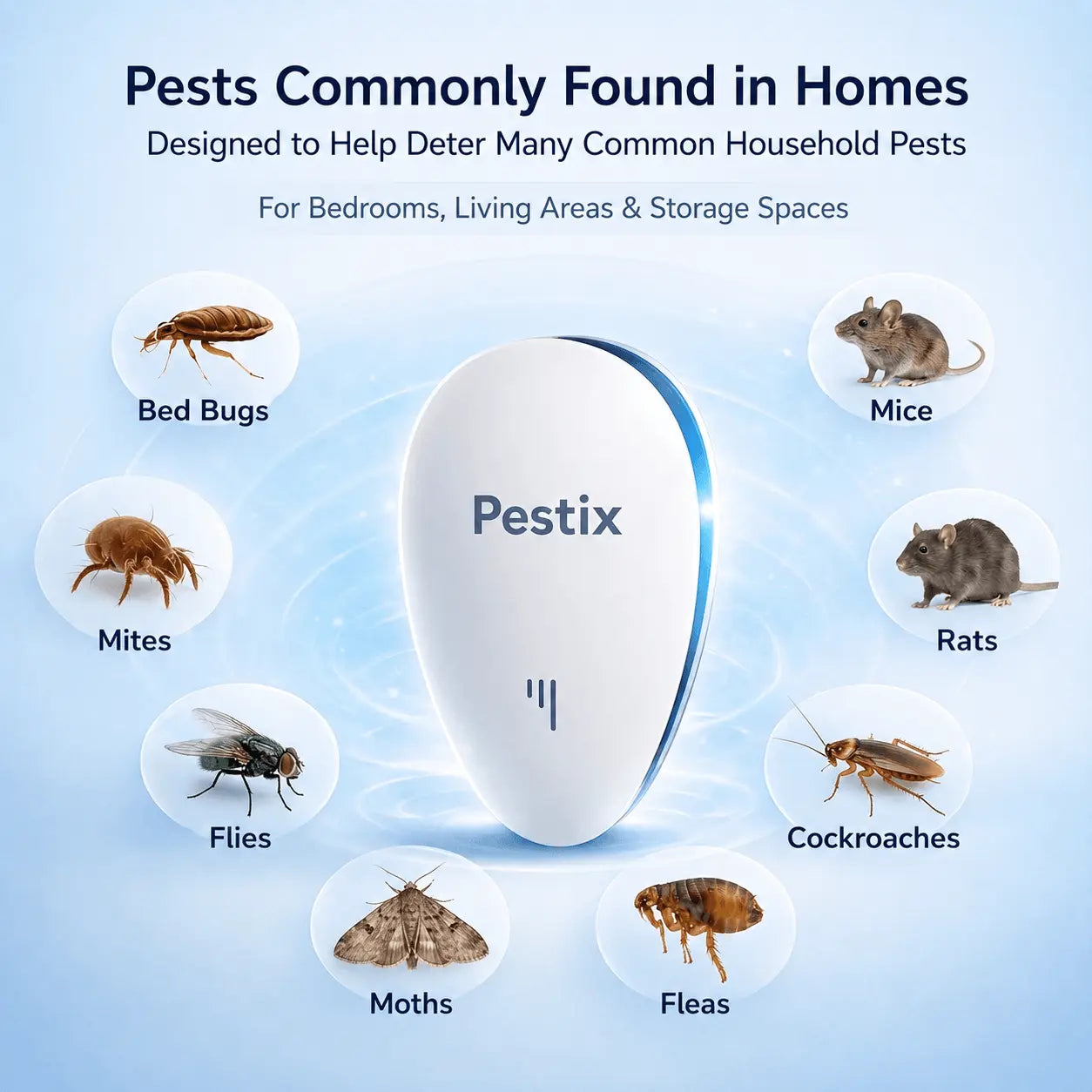 Pestix™ 2026 Upgraded Pest Repeller - Banish Bed Bugs For Good